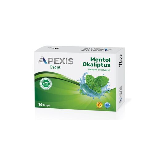 Apexis Drops Mentol Okaliptus Aromalı Pastil 16'lı